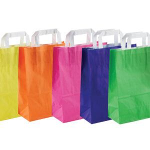 Carrier bag - coloured - with flat handles