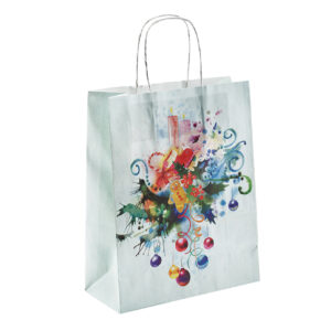 Carrier bag – Christmas – with flat handle or twisted paper cord
