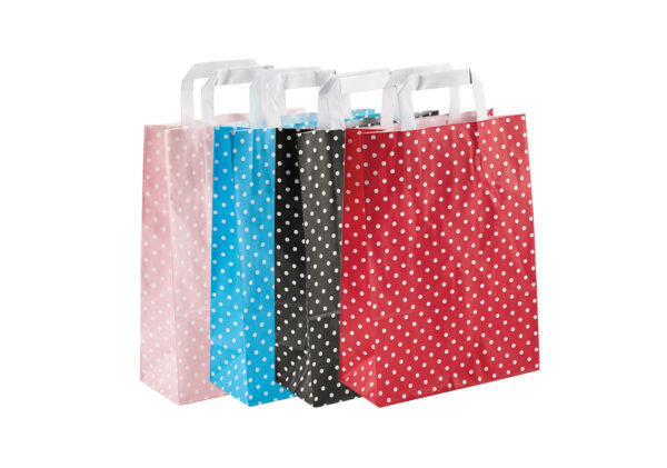 Carrier bag – “dots” – with flat handle