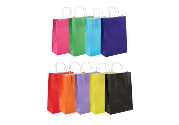 Carrier bag – coloured – with twisted paper cord
