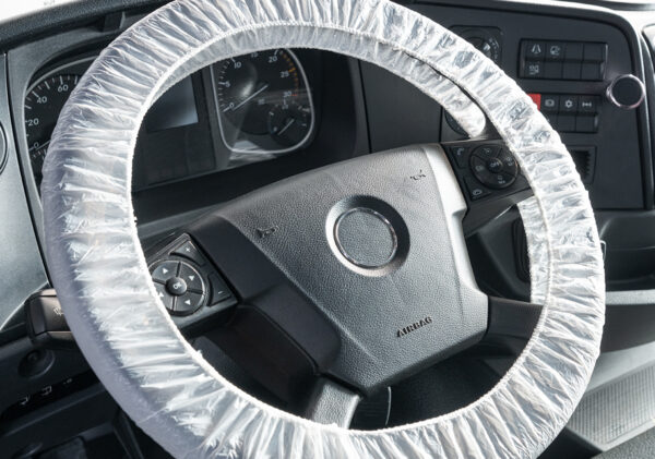 Disposable steering wheel cover XL – PE – with elastic band